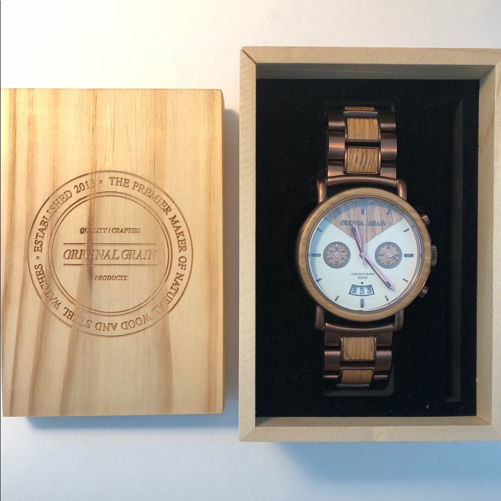 Original Grain Alterra Chrono 44MM Whiskey NWT